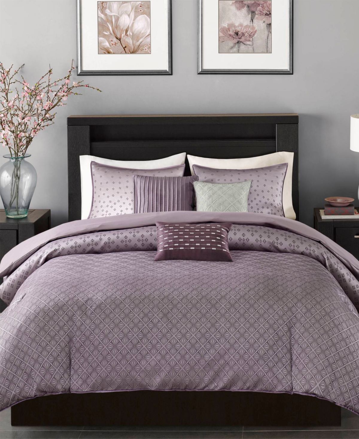 Madison Park Biloxi Geometric Jacquard 6-Pc. Duvet Cover Set, Full/Queen