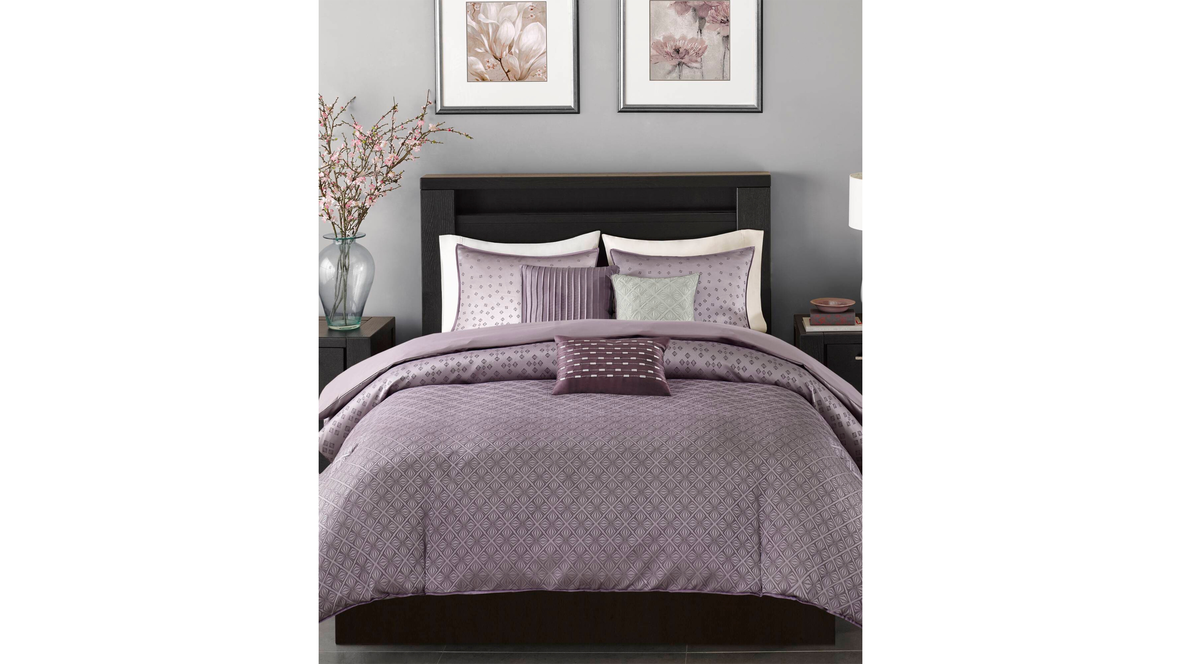 Madison Park Biloxi Geometric Jacquard 6-Pc. Duvet Cover Set, Full/Queen