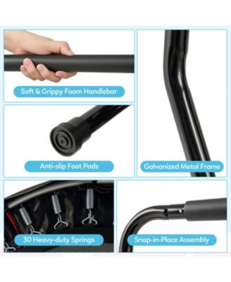 40'' Trampoline for Kids Indoor/Outdoor Fitness Trampoline w/ Foam Handlebar