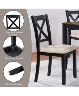 6-Piece Classic Farmhouse Wood Dining Set with Table and Bench