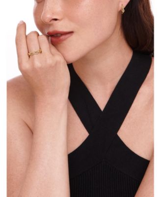 Mariner Link Ring in Gold Plated Sterling Silver, Size 7