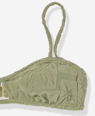 Juniors' Palmcation Bandeau Neck Swim Top