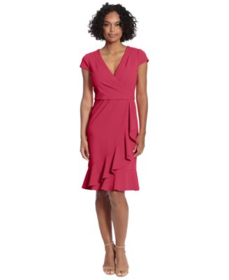 Petite V-Neck Jersey Fit & Flare Dress