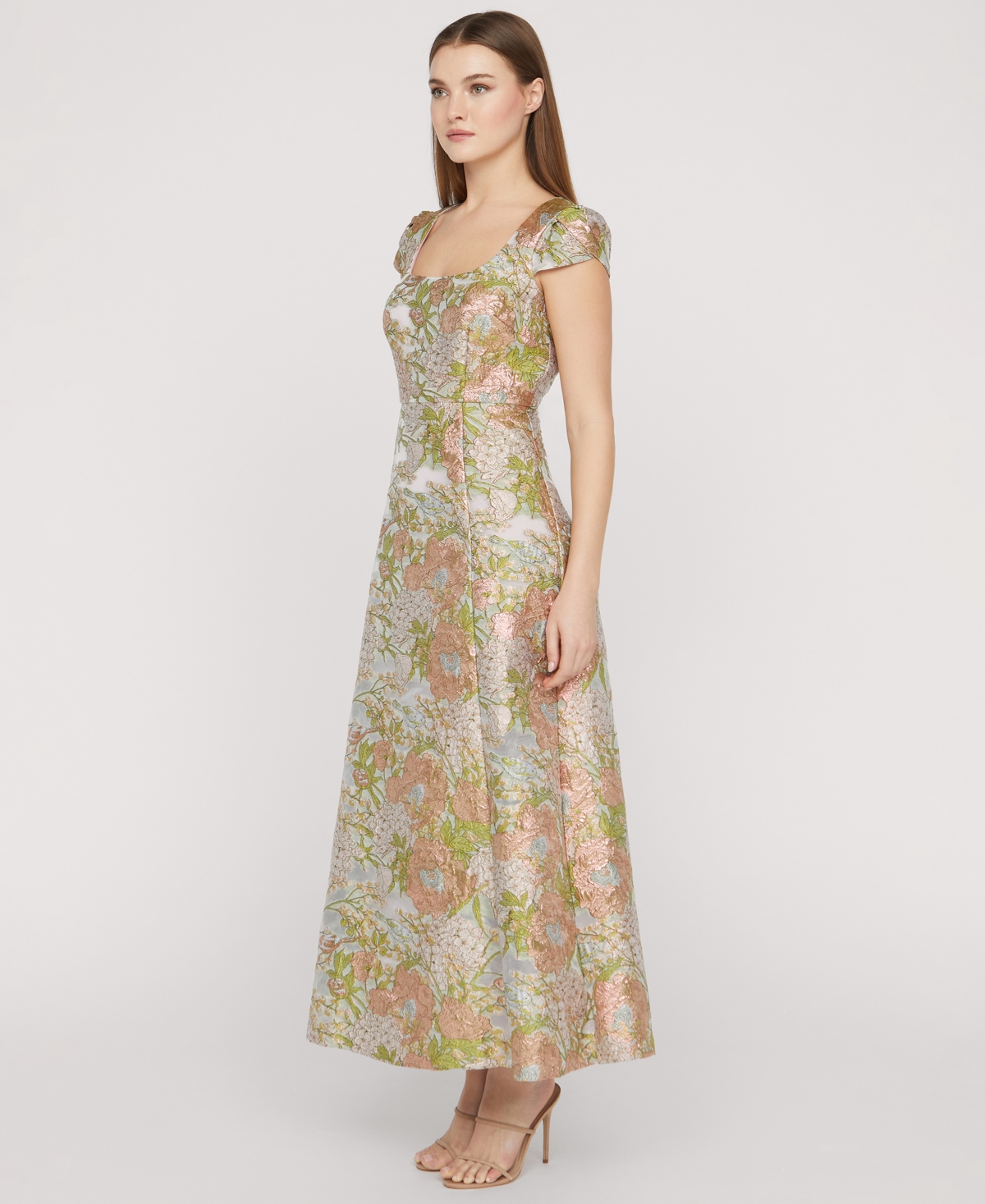 Js Collections Women's Ruthanne Tulip-Petal-Sleeve Ankle Gown