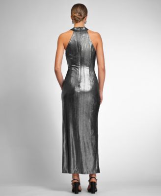 Women's Harland Twist Neck Metallic Dress