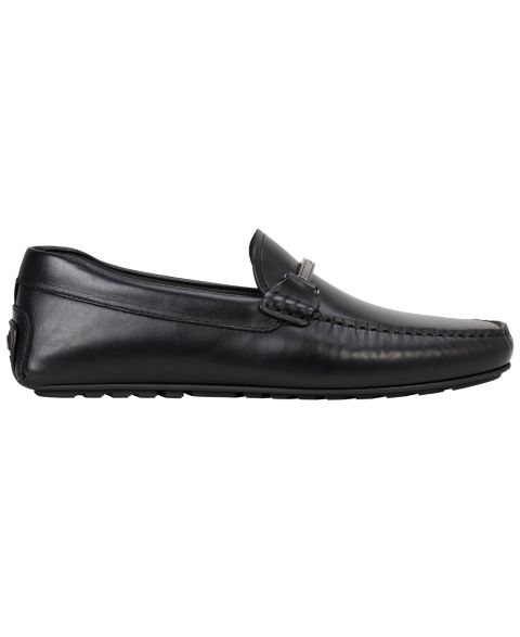 Мужские туфли Hugo Boss Noel Slip-On Round-Toe, цвет: Чёрный
