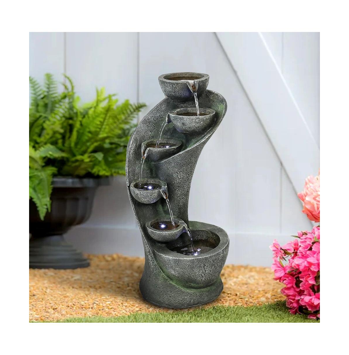 SunJet 23.6" Outdoor Water Fountain with Led Lights