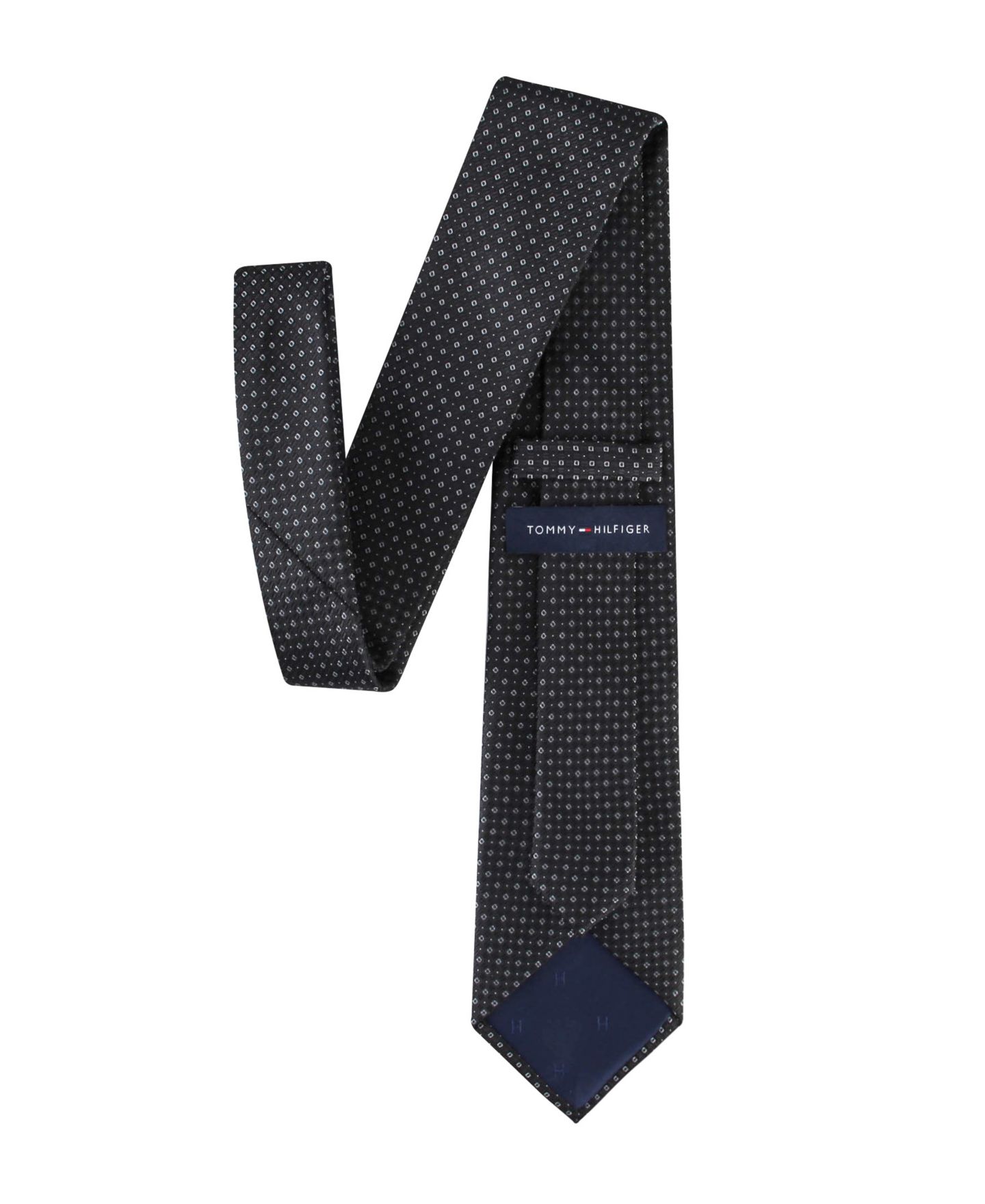 Мужской галстук Tommy Hilfiger Peyton Neat Pattern Tie, цвет: Чёрный — фото 3