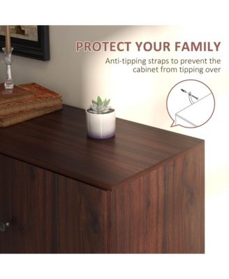 Retro Sideboard with 2 Cabinets 3 Drawers, Buffet Table