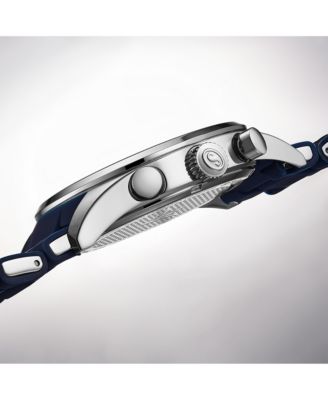 Velocity 4076 Chronograph Men s 43mm Quartz Watch – Multi-Function Dial, Krysterna Crystal, Silicone Strap, 50M WR