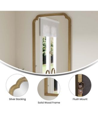 Julien Wall Mirror with Solid Wood Frame and Silver Backed Glass for Clarity for Entryways, Dining Rooms & More