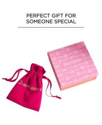 Heart Bow Drop Bracelet, Gold Tone Pave