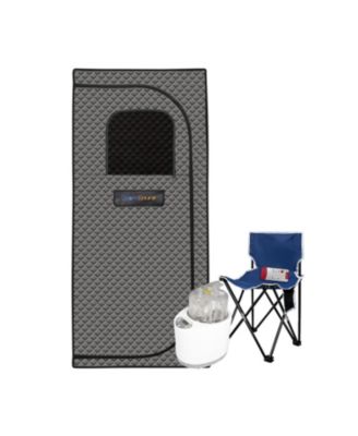 Portable Full-Size Steam Sauna Tent with 4L 1500W Steam Generator & Chair