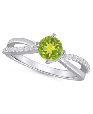 Onyx and White Diamond (1/6 ct. t.w.) Ring in 10k White Gold 