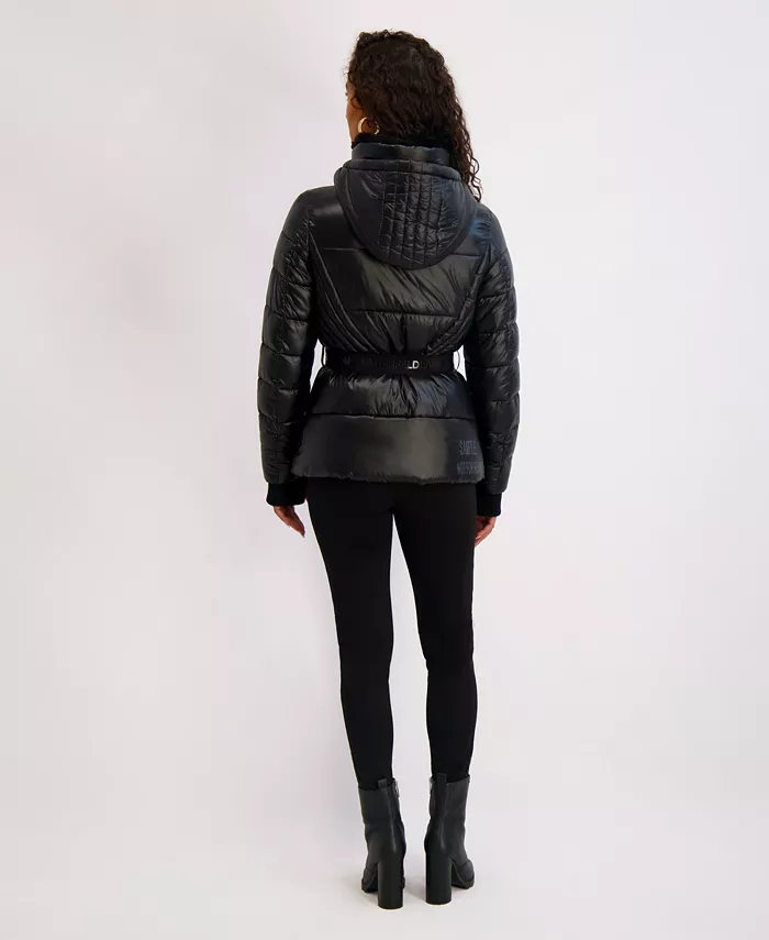 Women's Hooded Short Puffer Jacket - thumbnail 3