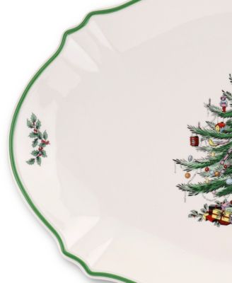 Christmas Tree Oval Platter