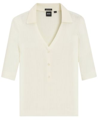 Women's Knit Collared Sweater