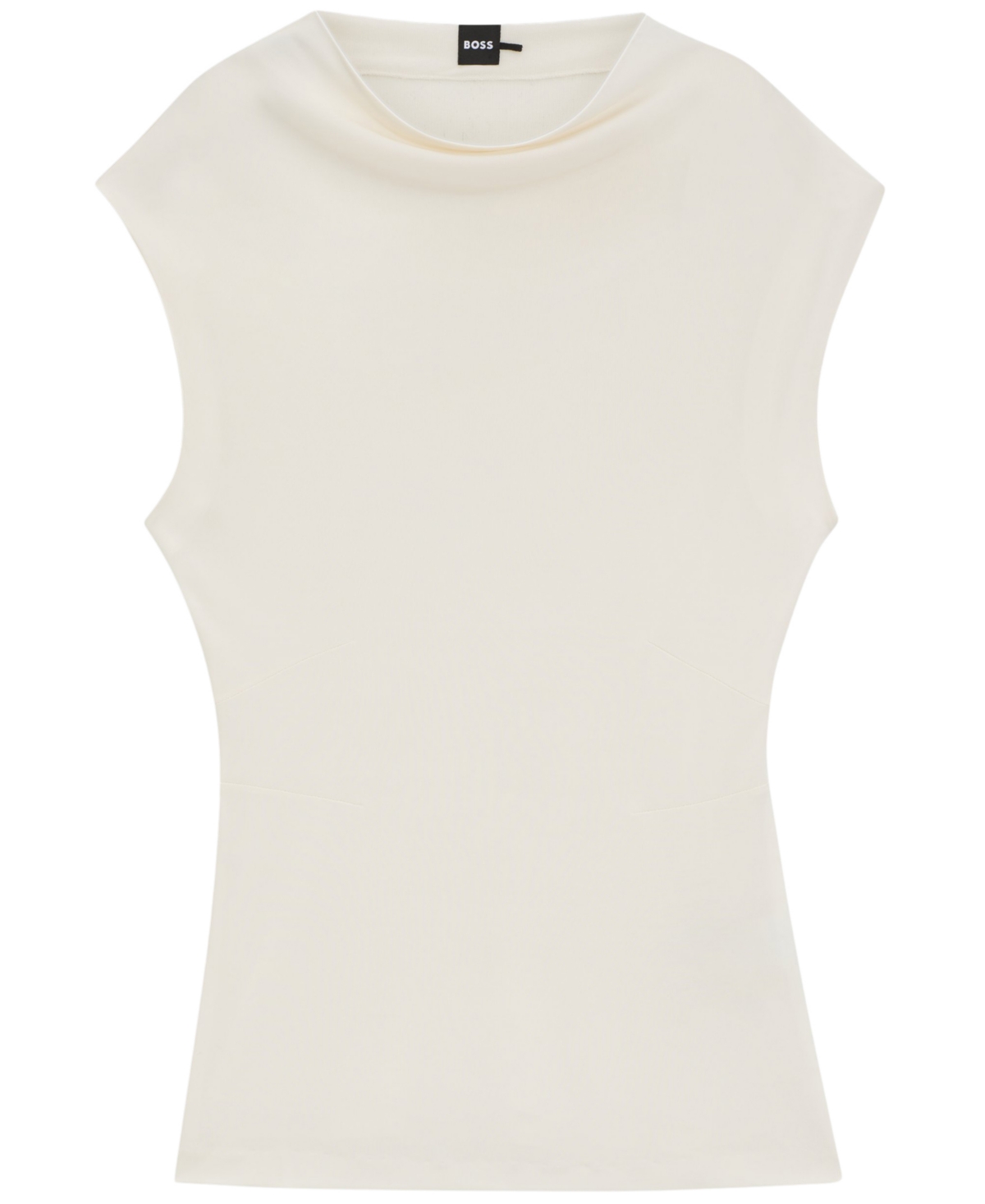Hugo Boss Boss By  Women's High-neck Matte Fabric Top In White