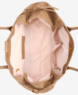 Stud Nubuck Medium Soft Satchel Bag, Macy's Exclusive