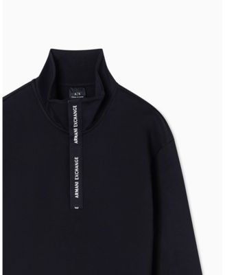 Men's Grosgrain Logo Fleece Quarter Zip Sweatshirt