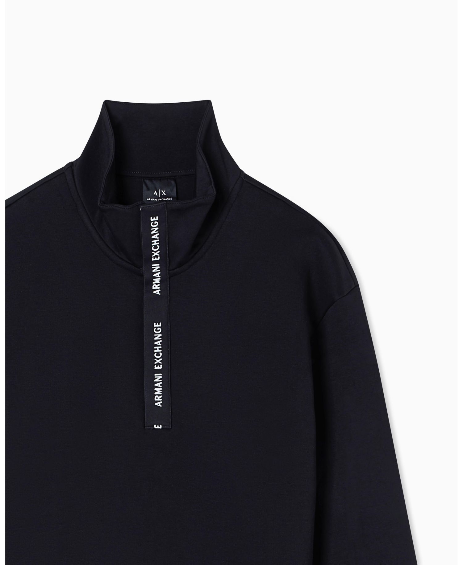 Men's Grosgrain Logo Fleece Quarter Zip Sweatshirt