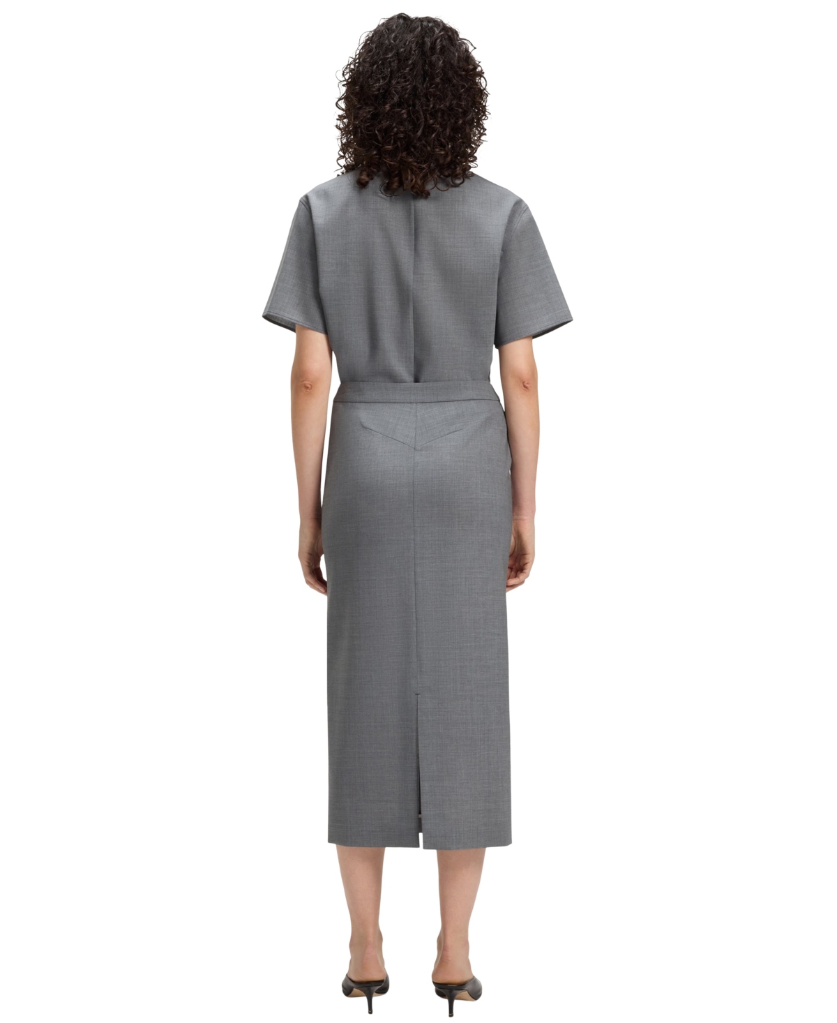 Hugo Boss Boss By  Women's Melange Virgin Wool Pencil Skirt In Gray