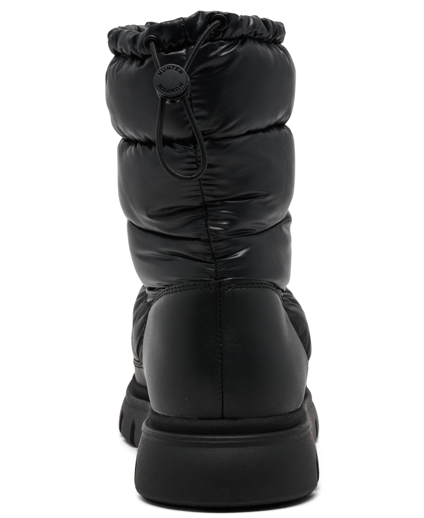 Женские ботинки Hunter Maribel Lug Sole Insulated Waterproof Snow Booties, цвет: Чёрный — фото 4