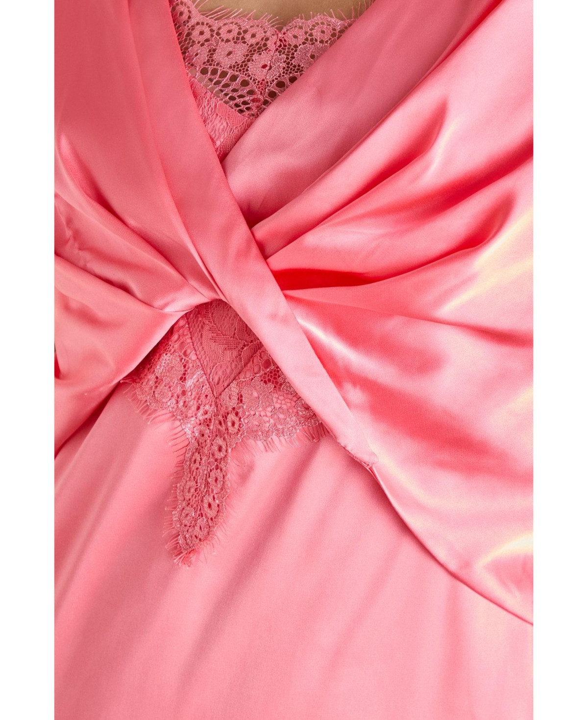 Coast Women's Lace Insert Satin Fitted Dress