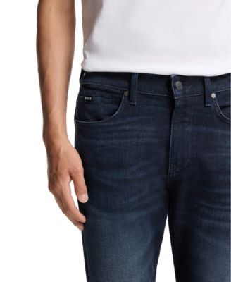 Men's Dark-Blue Stretch Denim Delaware Slim-Fit Jeans