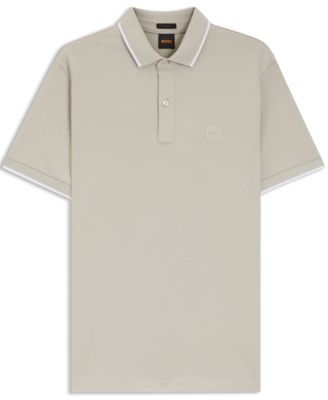 Men's Stretch-Cotton Piqu&eacute; Slim-Fit Polo Shirt