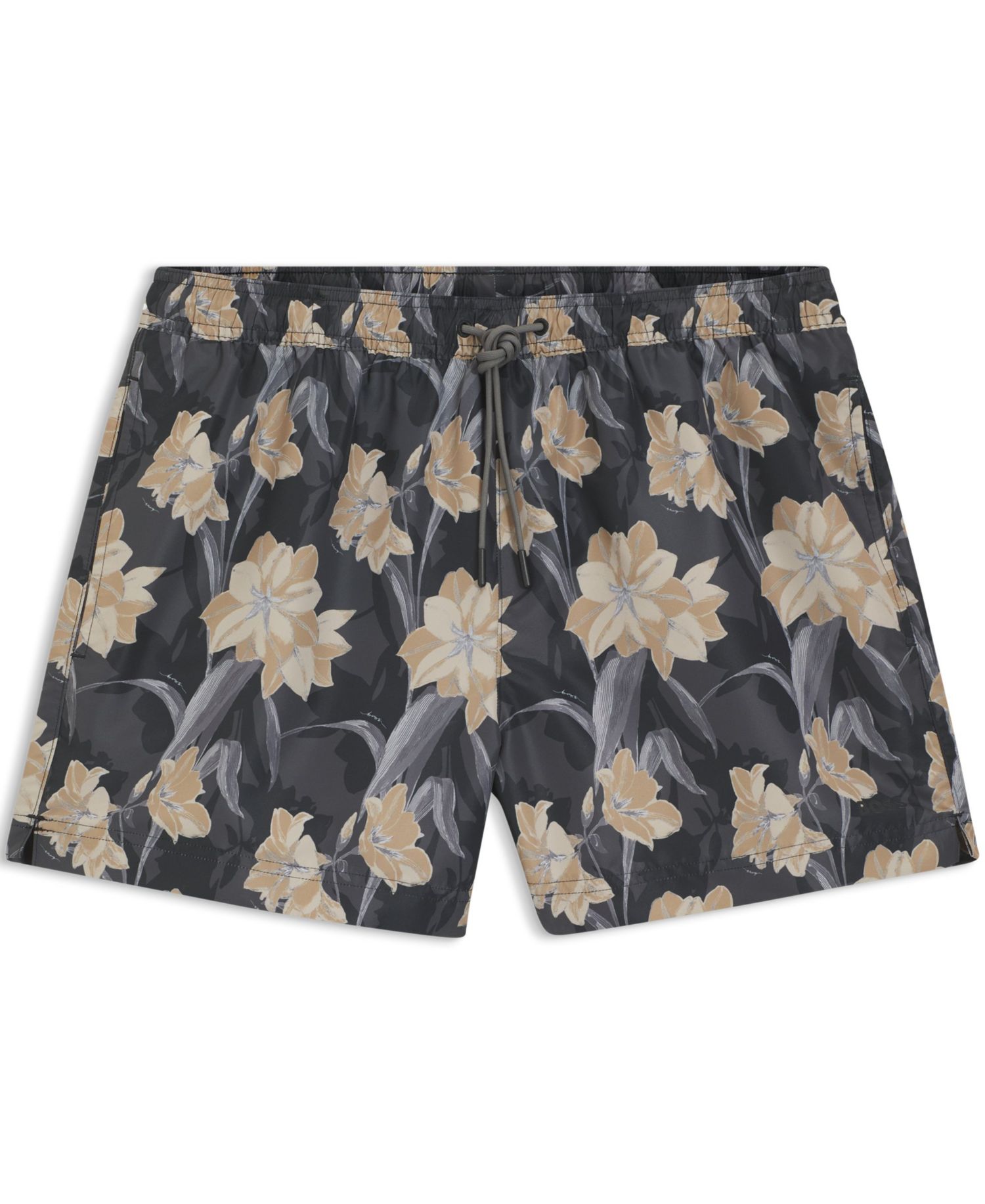 Men's Logo Detail Floral-Print Swim Shorts