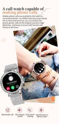 Women s Smart Sports Watch – Multi-Functional with Bluetooth Calling, Health Monitoring, Intelligent Alerts, and IP67 Water Resistance (Rose Gold)”