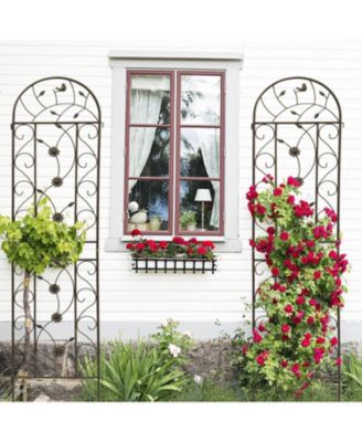 2 Pack Metal Garden Trellis 86.7" Climbing Plant Support