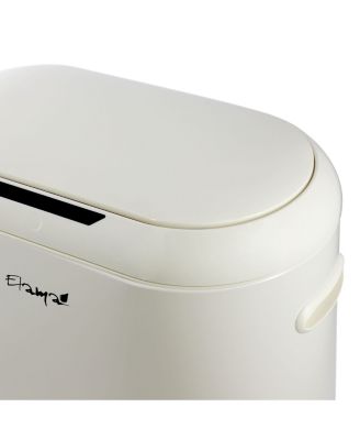 13 Gallon Automatic Sensor Hands Free Round Top Trash Can in Black