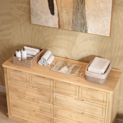 Solid Wood Changing Table with 10 Drawers and Guardrails,Chest of Drawers,Requires assembly