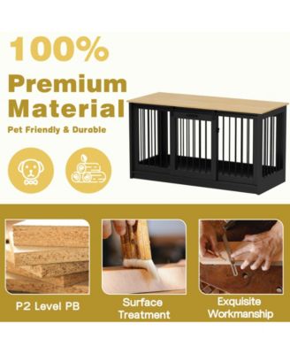 Dog Kennel Furniture, Pet Dog Cage with Sliding Door for Large Medium Small Dogs