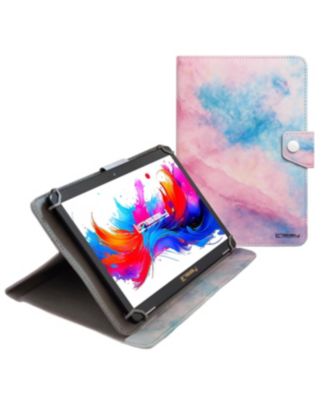 10.1"Octa Core 256GB Storage Android 15 Tablet with Pink Marble Case