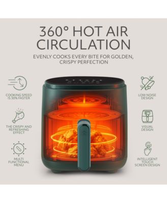 5QT Digital Glass Air Fryer - Self-Cleaning, Digital Touch Screen, Healthier Frying, Watch Your Food Cook