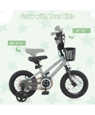 14 Inch Kids Bike Adjustable with Transparent Chain Cover for 4-5 Years Old