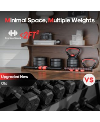 45LB 4-in-1 Adjustable Dumbbell Set