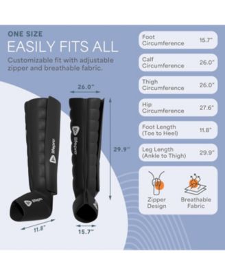 Air Compression Leg Massager for Circulation, Pain Relief, and Recovery - Covers Legs, Calf, Thigh, and Foot