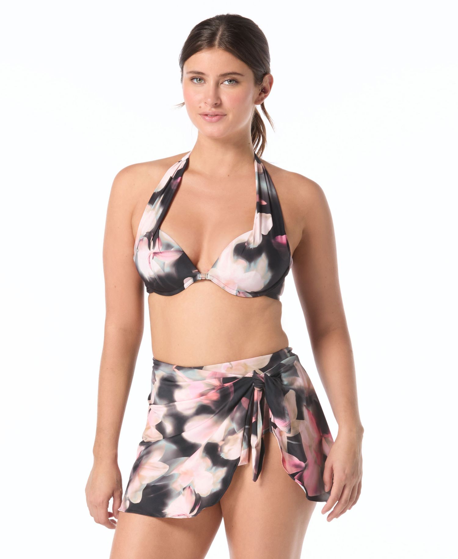 Women's Contours Cameo Halter Bikini Top and Halo Sarong Bottom