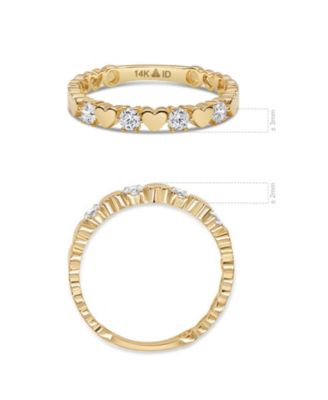 Sweet Heart Ring in 14K Gold, Size 6, approx. 1.8 grams.