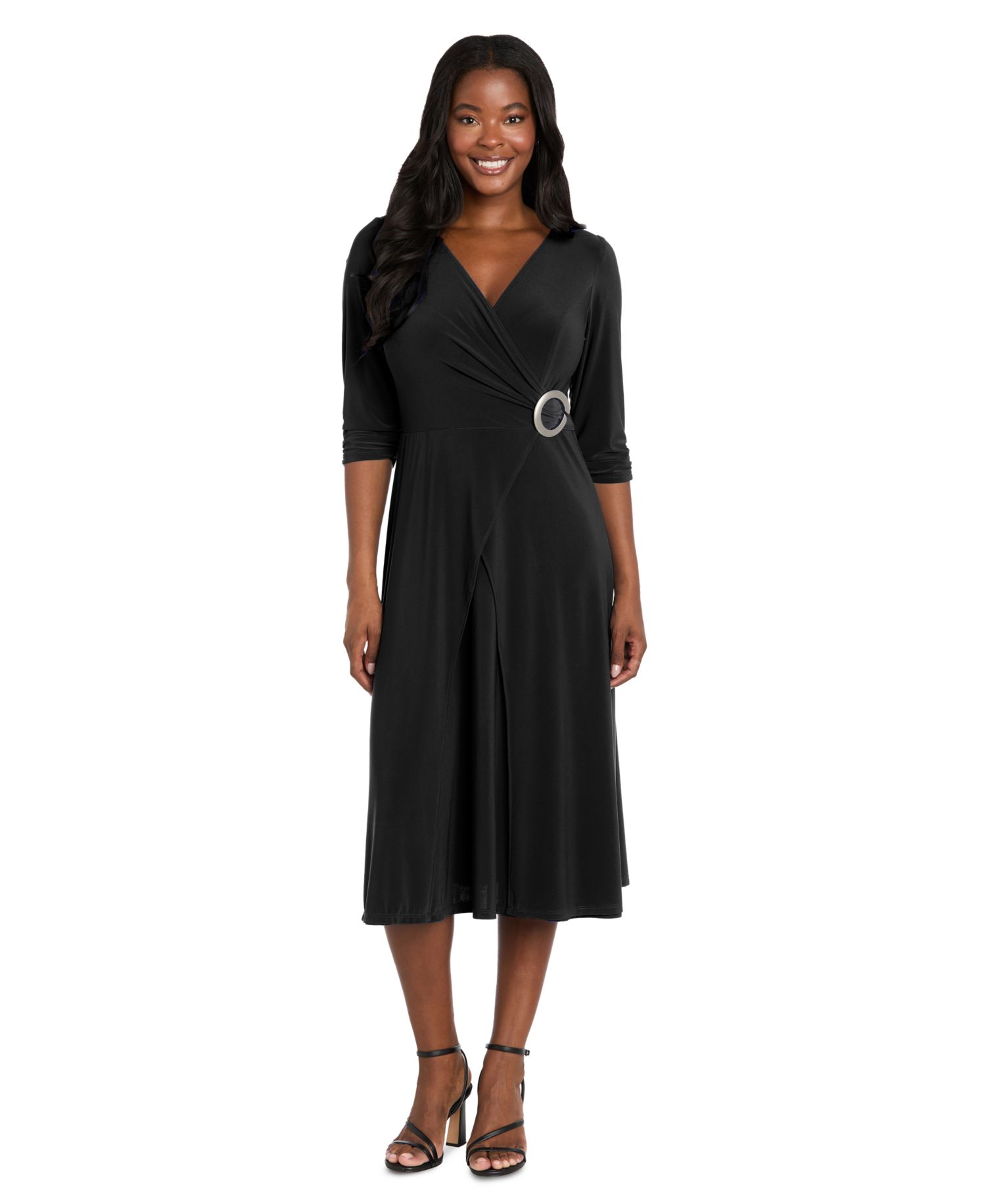 Women's Pleated Crochet Open Back Midi Dress