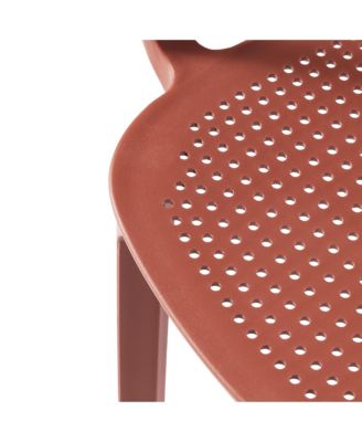 3-Piece Round Metal Bistro Dining Table Set And Stackable Resin Patio Dining Arm Chairs