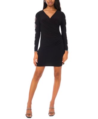 MSK - Women's Faraj Sleeve Faux Wrap Dress