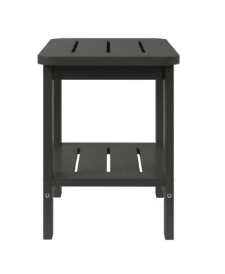 2-Tier Outdoor HDPE Modern Adirondack Square Patio Side Table