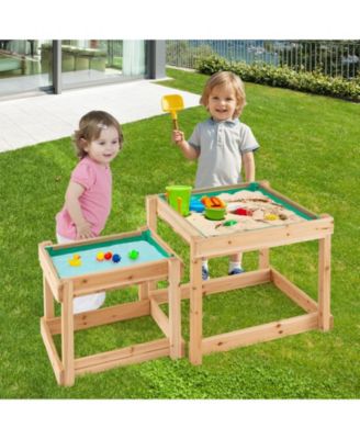 Wooden Sand And Water Tables With Protective Cover For Kids
