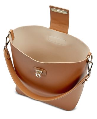 Isabel French Calfskin Leather Bucket Bag