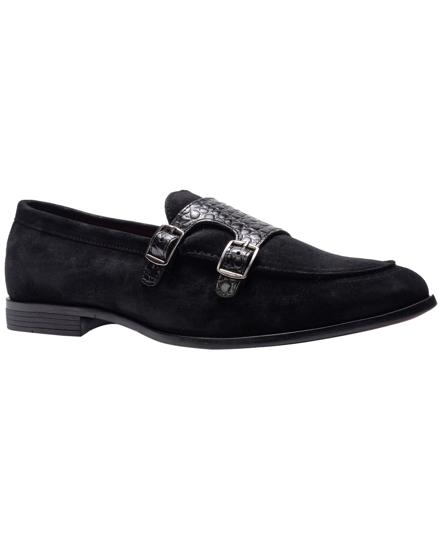 Men's Virtuoso Twin Buckle Strap Round-Toe Loafers